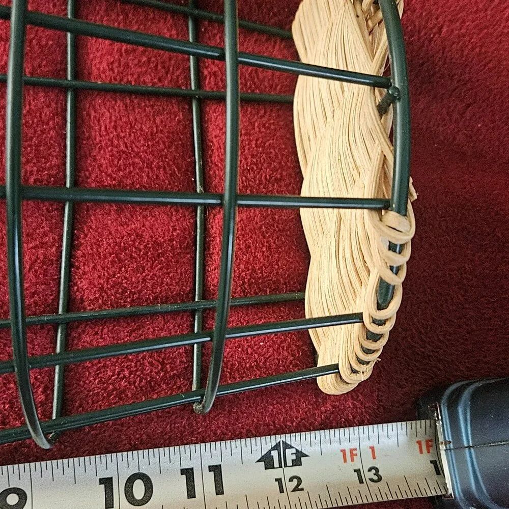 butterfly metal wicker wall basket